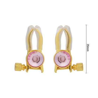 Crystal Base Adjustable Nipple Clamp - Pink - image 8