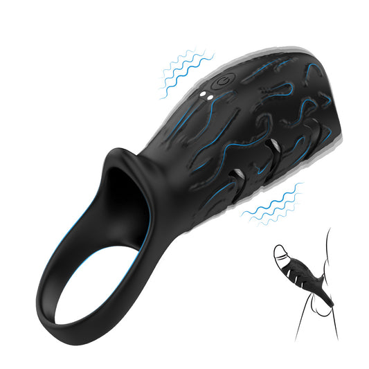 App Control Vibrating Penis Sleeve Cock Ring - image 0