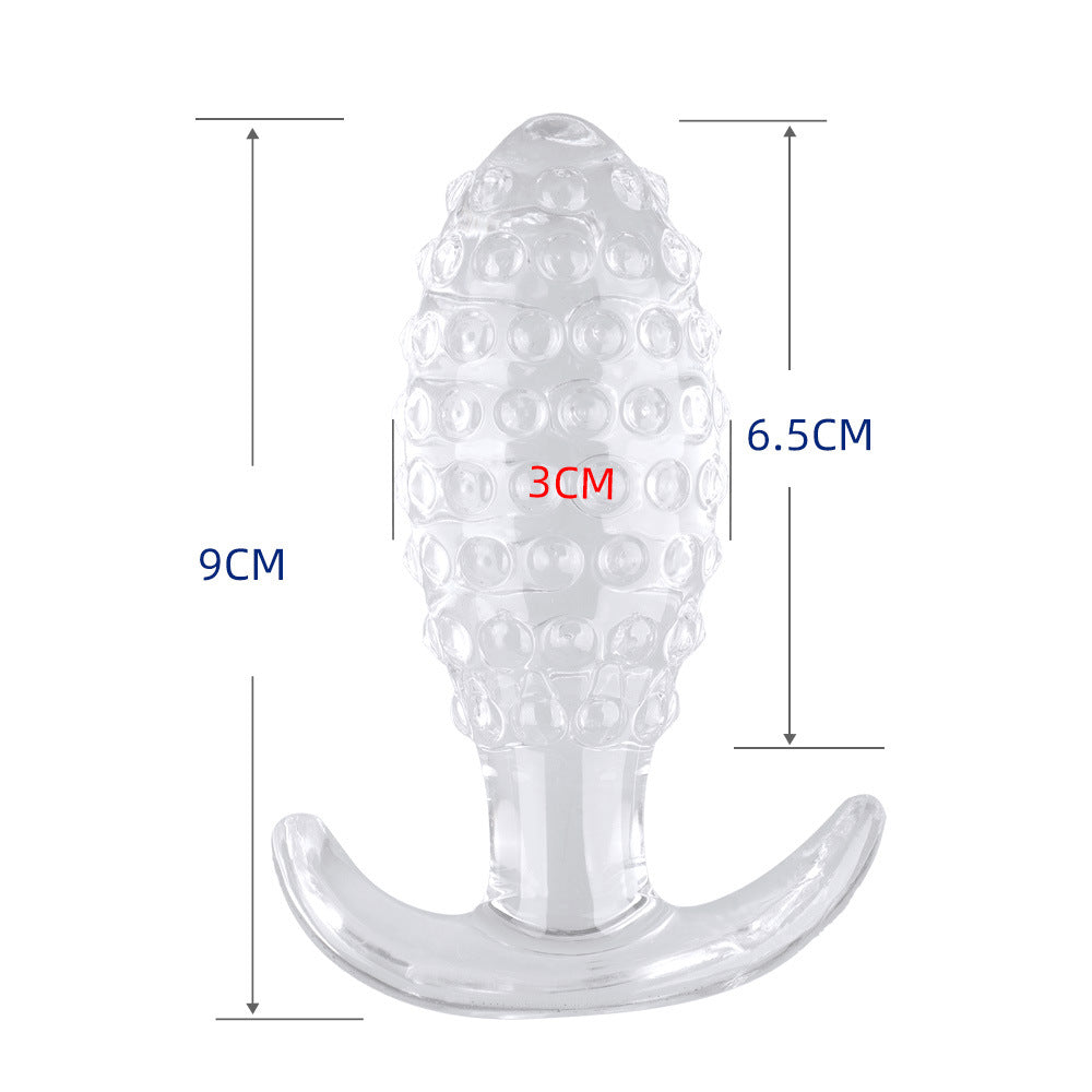 Pineapple Crystal Creative Butt Plug - Transparent - M - image 17