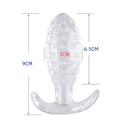 Pineapple Crystal Creative Butt Plug - Transparent - M - image 17