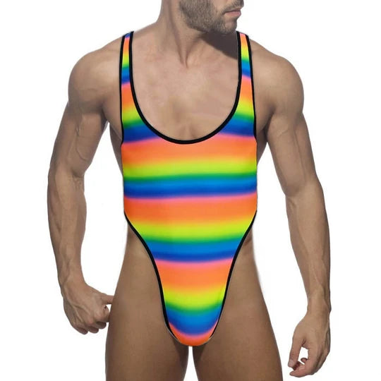 Mens Jockstrap Bodysuit  - A-Colorful - XXL - image 16