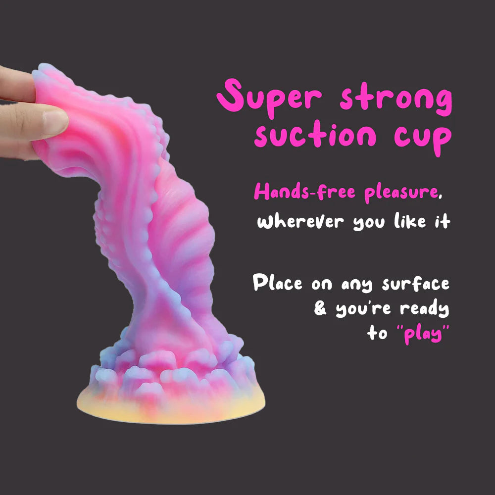 7.8'' Fantasy Dragon Dildo With Multi-texture Design & Glow-in-the-dark Effect - image 3