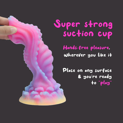 7.8'' Fantasy Dragon Dildo With Multi-texture Design & Glow-in-the-dark Effect - image 3