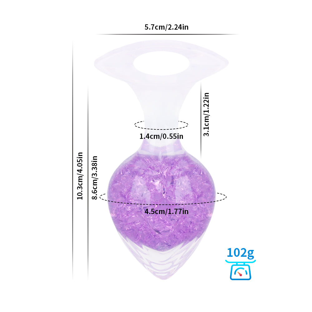 Crystalix Silicone Anal Plug - Purple - L - image 22