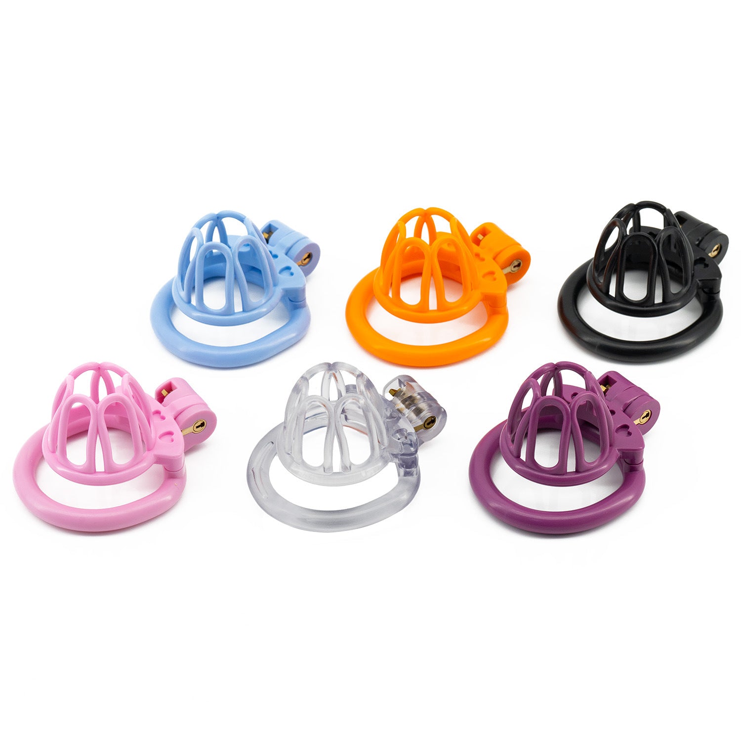 Open End Hollow Chastity Cage with 4 Rings - image 2