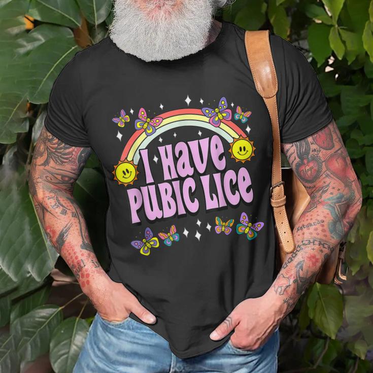 I Have Pubic Lice Retro Offensive Inappropriate Meme T-Shirt - image 4
