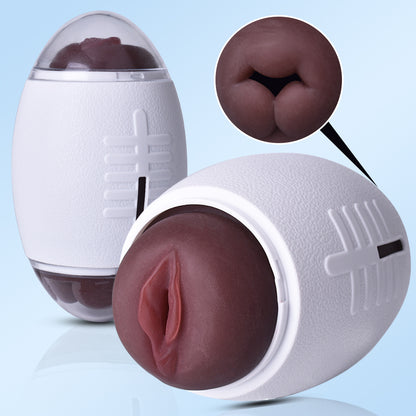 Football-Shaped Realistic Masturbator – Dual Ends for Versatile Stimulation - image 1