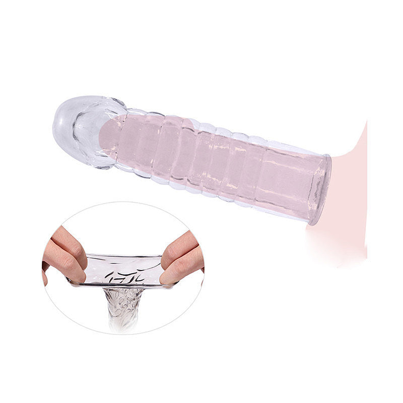 Crystal Penis Sleeve Reusable Condoms - image 2