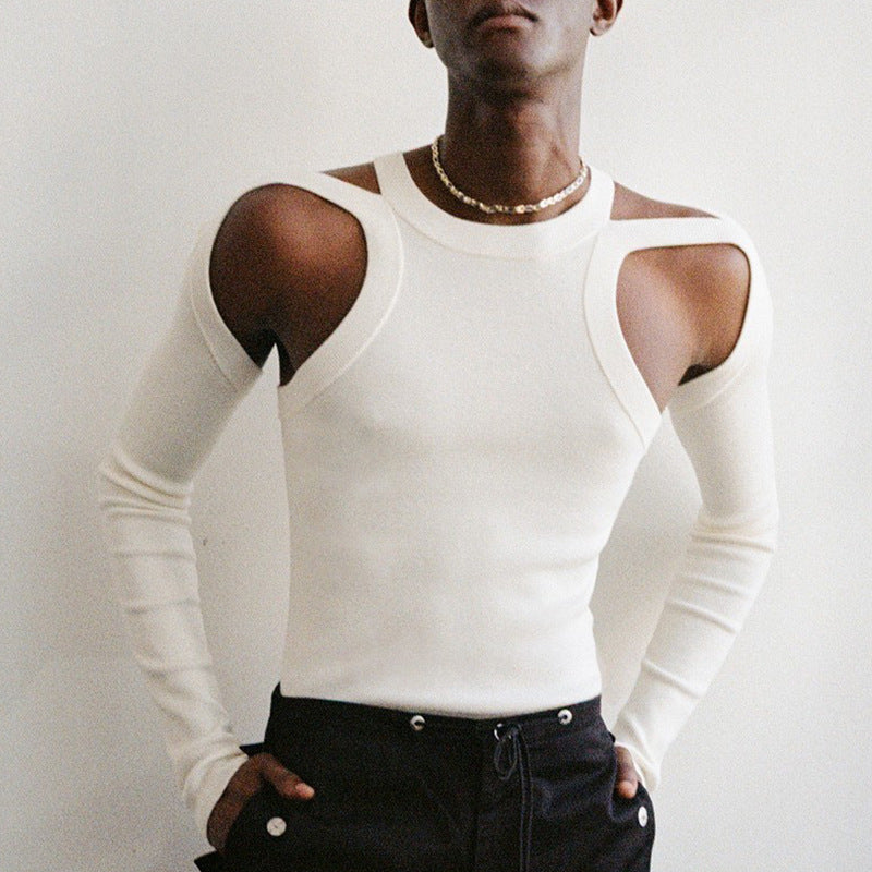 Men's Cut-Out Sexy Stretch Skinny T-Shirt - image 7