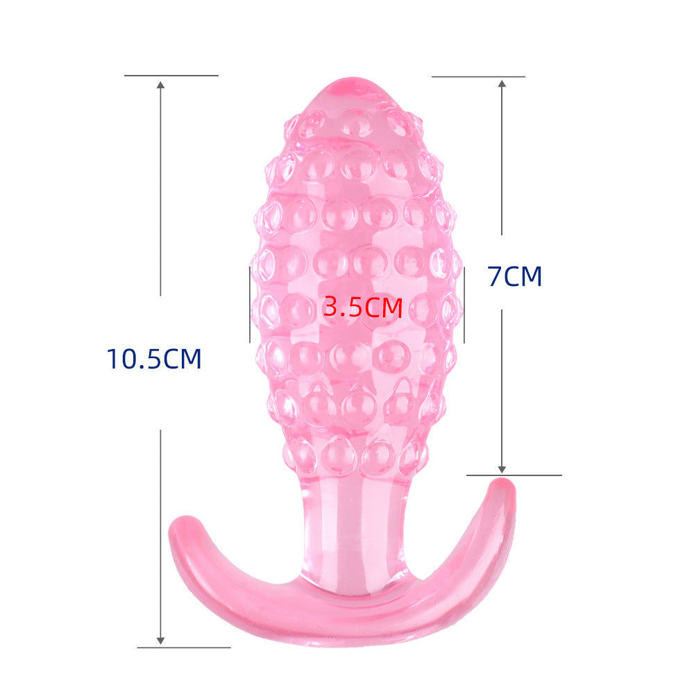 Pineapple Crystal Creative Butt Plug - Pink - L - image 4