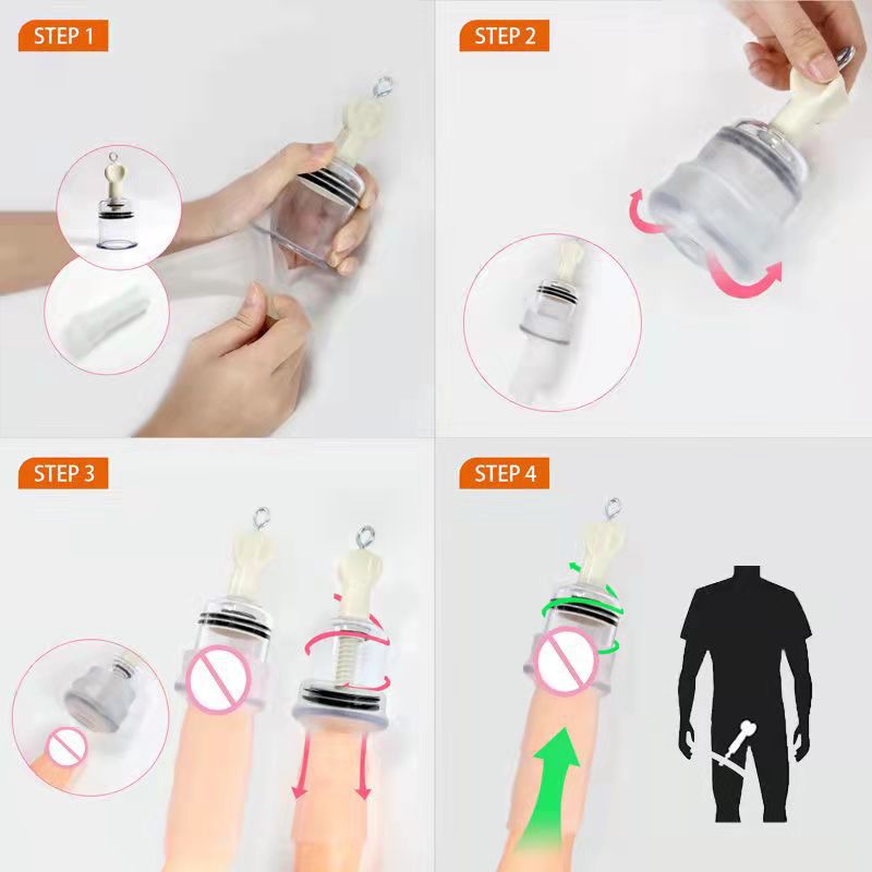 Penis Enhancement Enlarger Tension Device Vacuum Cups Cock Stretcher  - image 2