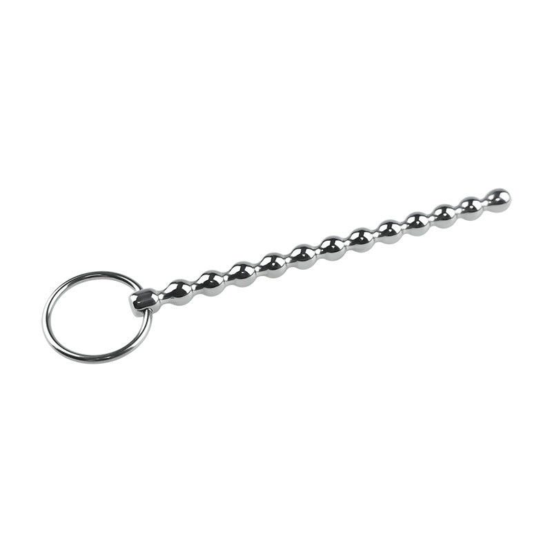 5.9''  Stainless Steel Beaded Urethral Plug With Dual Ring - image 2
