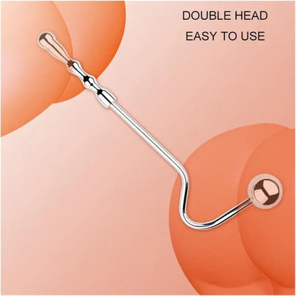 Anal Butt Plug Stainless Steel Replaceable Double Ball Anal Hook - image 3
