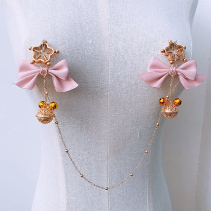 Coquettish Clamps & Plugs Set - Pink Plum Blossom Nipple Clamps - image 4