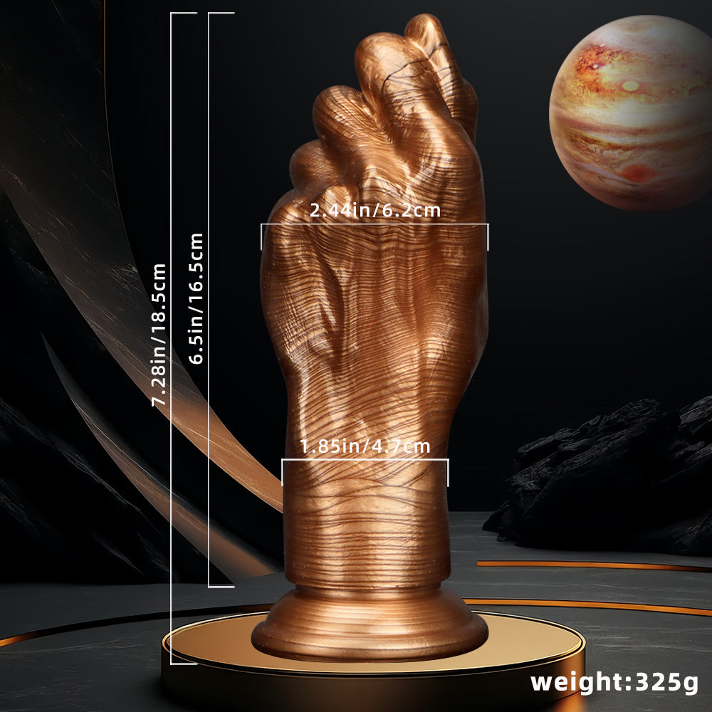 Golden Fist Big Butt Anal Plug - Gold - image 6
