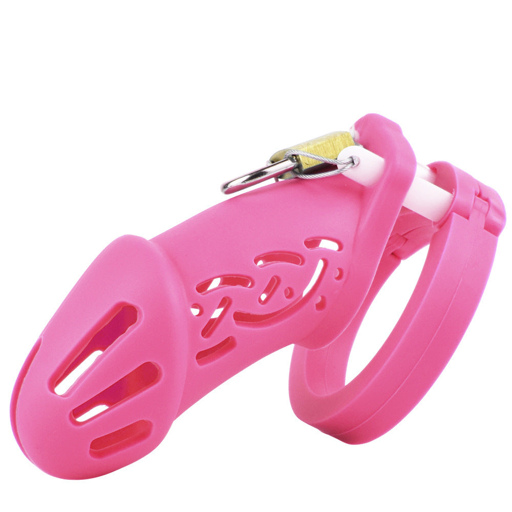 Silicone Colored Chastity Lock CB6000s - Pink - Long - image 2