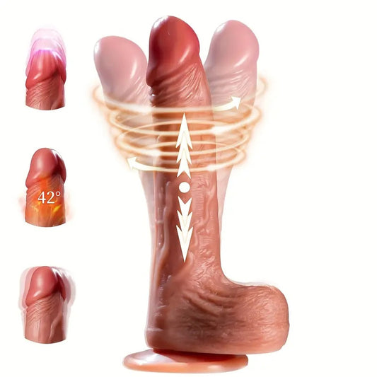 Premium Automatic Thrusting Dildo - Flesh - Tone - image 0