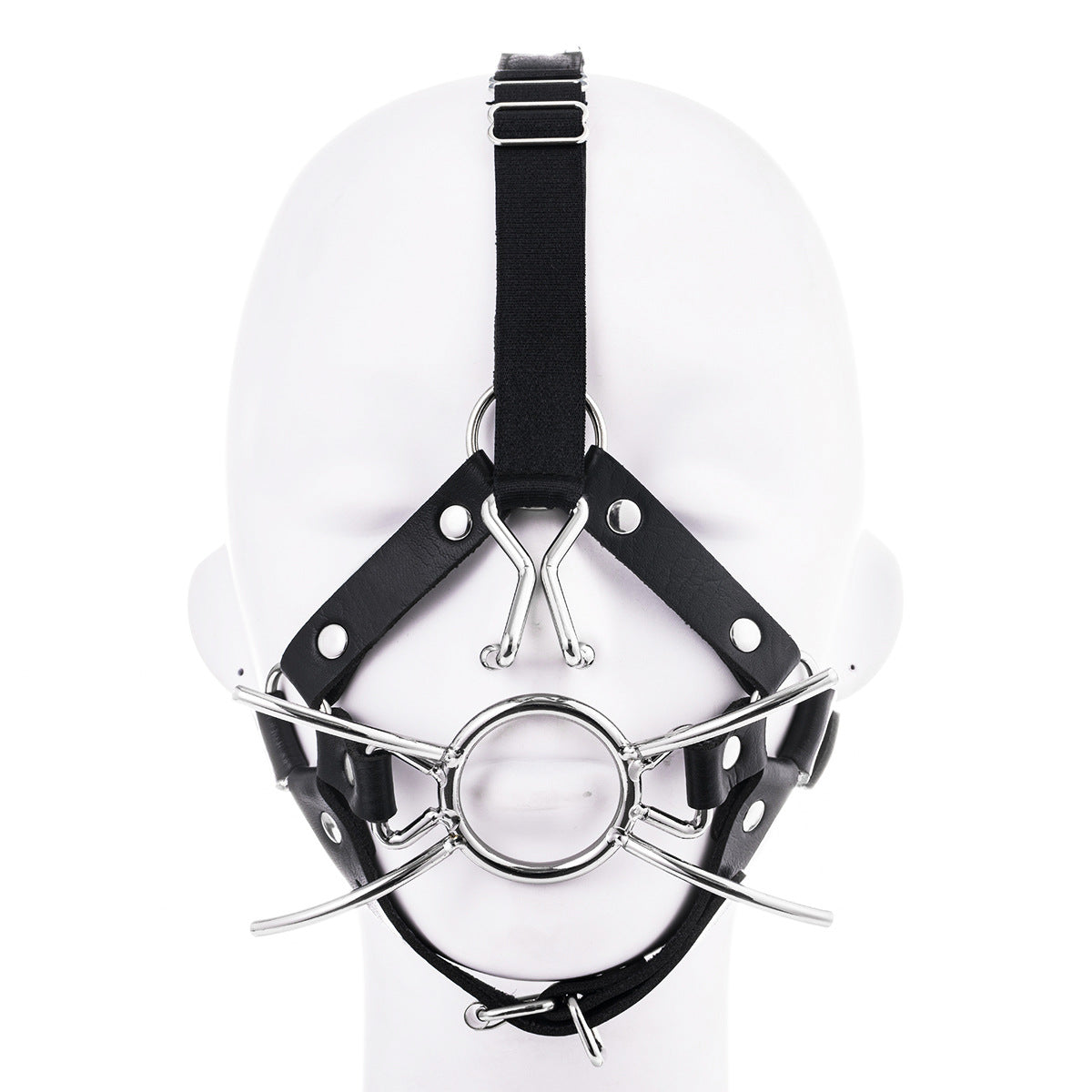 Metal Spider Ring Gag With Head Slave Harness Nose Hook Flirting Mouth Gags - image 3