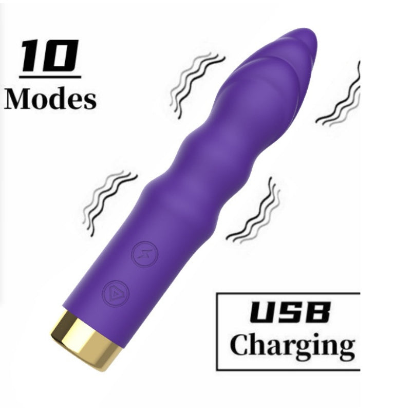 Anal Beads Vibrator – 10-Speed Silicone Massager for Prostate/G-Spot - C - Purple - image 12
