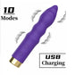 Anal Beads Vibrator – 10-Speed Silicone Massager for Prostate/G-Spot - C - Purple - image 12