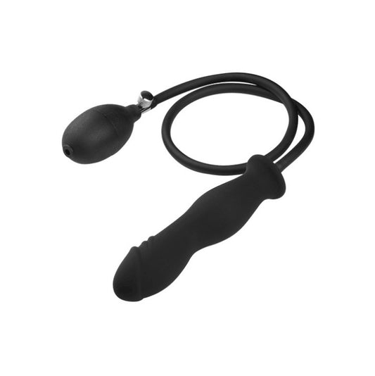 Black Silicone Inflatable Butt Plug - B - image 1