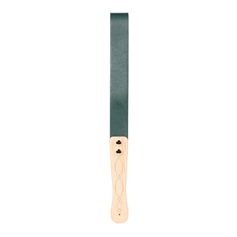 SM Leather Flogger Impact Pad - Green - 39cm - image 5