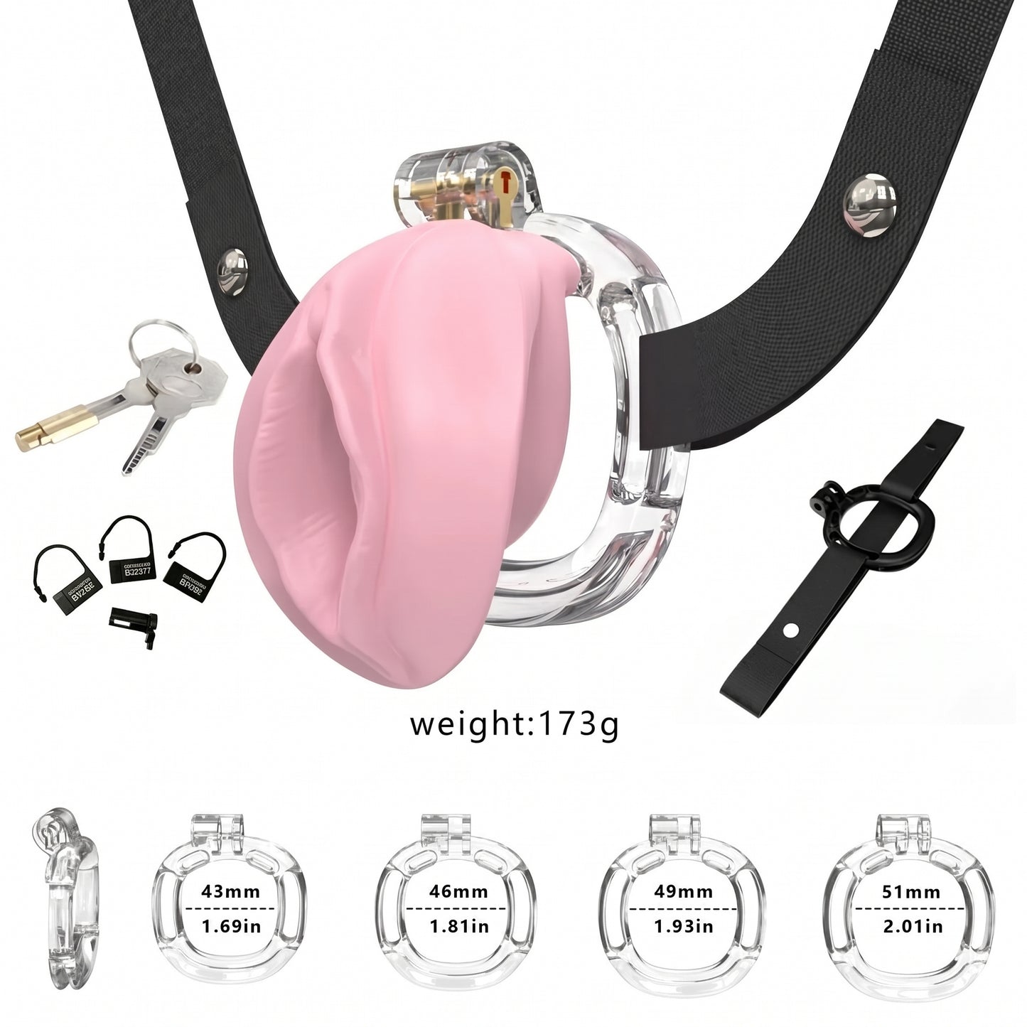 StealthFlex Adjustable Chastity Cage - Pink - image 4