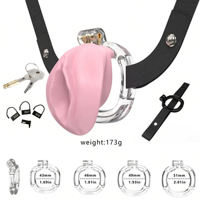 StealthFlex Adjustable Chastity Cage - Pink - image 4