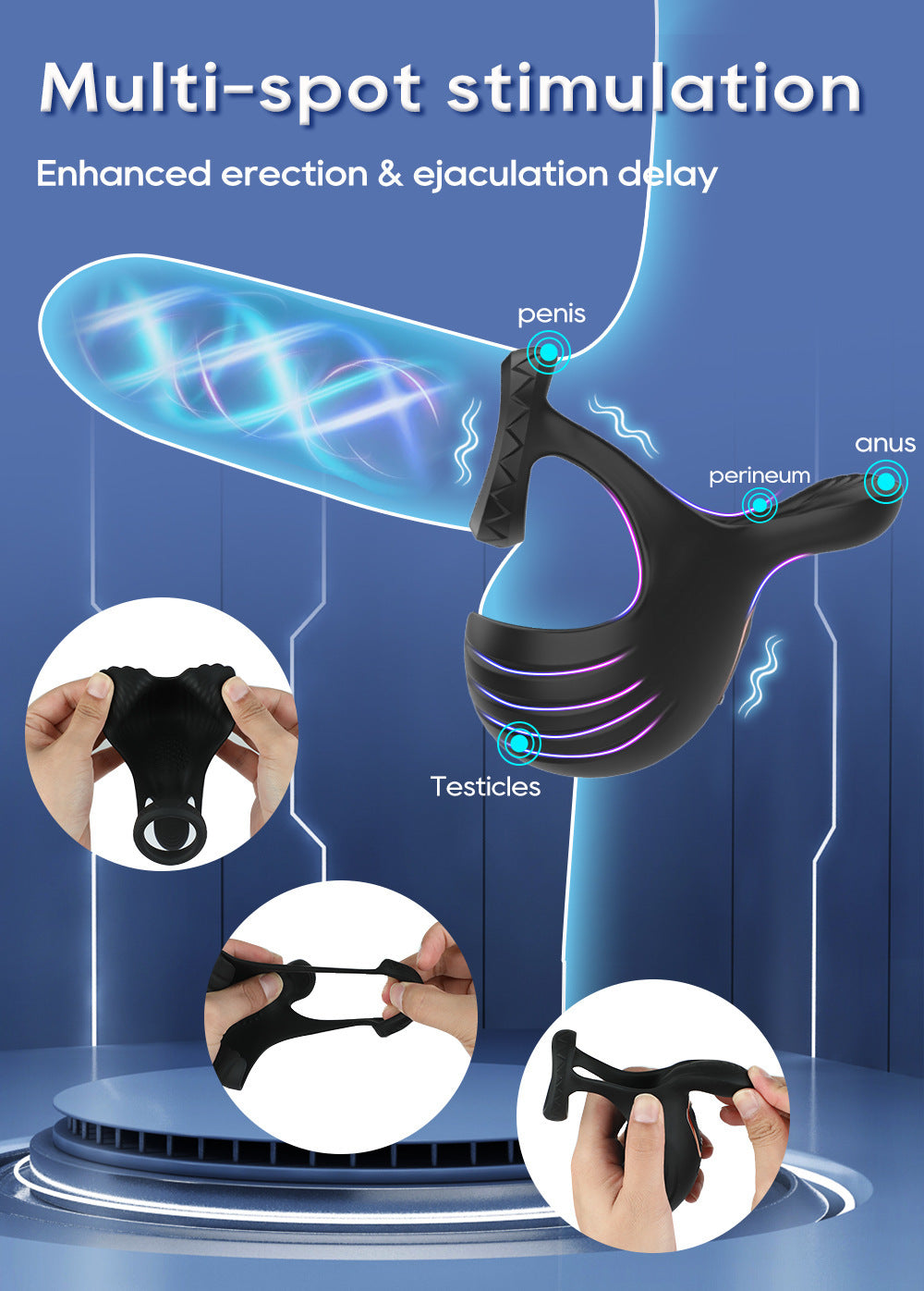 Vibrating Cock Ring - APP Control - image 3