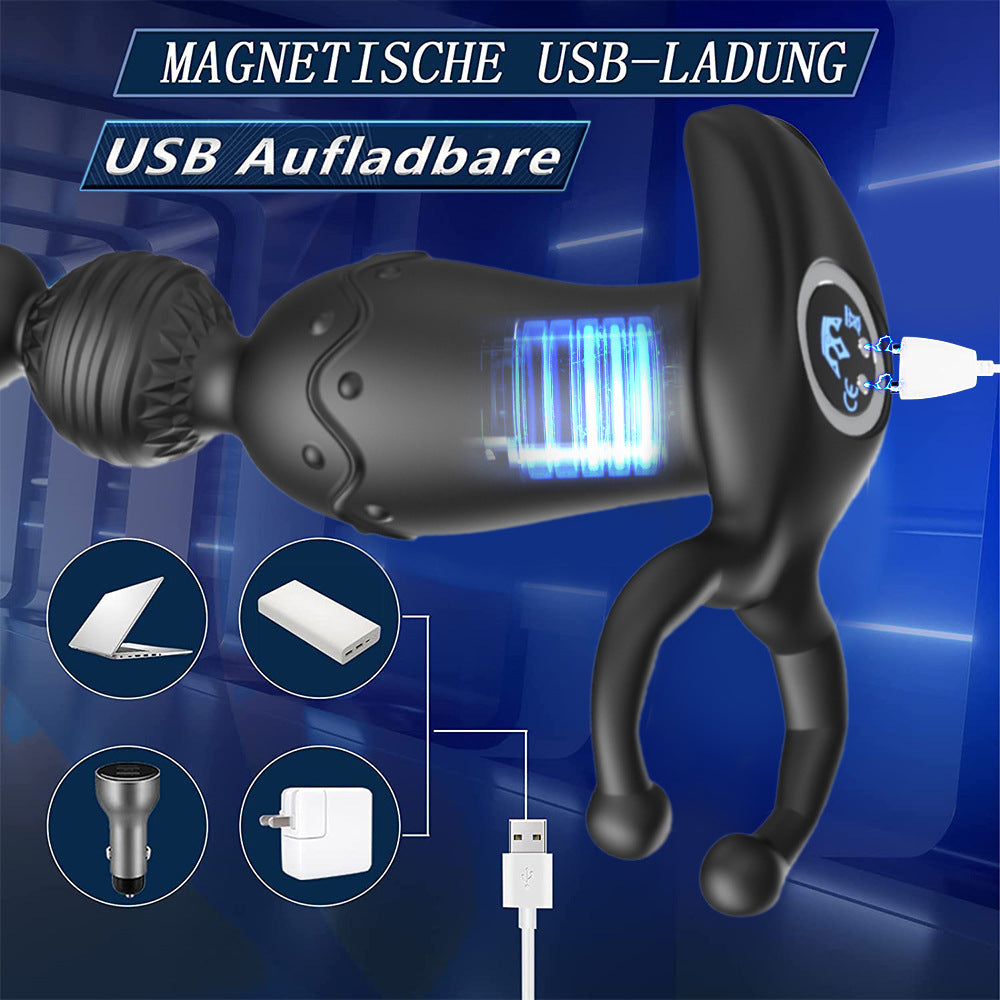 App Control Vibrating Beaded Butt Plug - image 2
