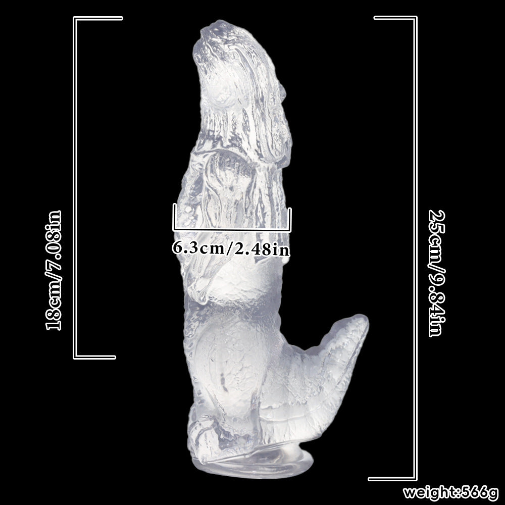 Godzilla-inspired Silicone Dildo - Clear - image 5