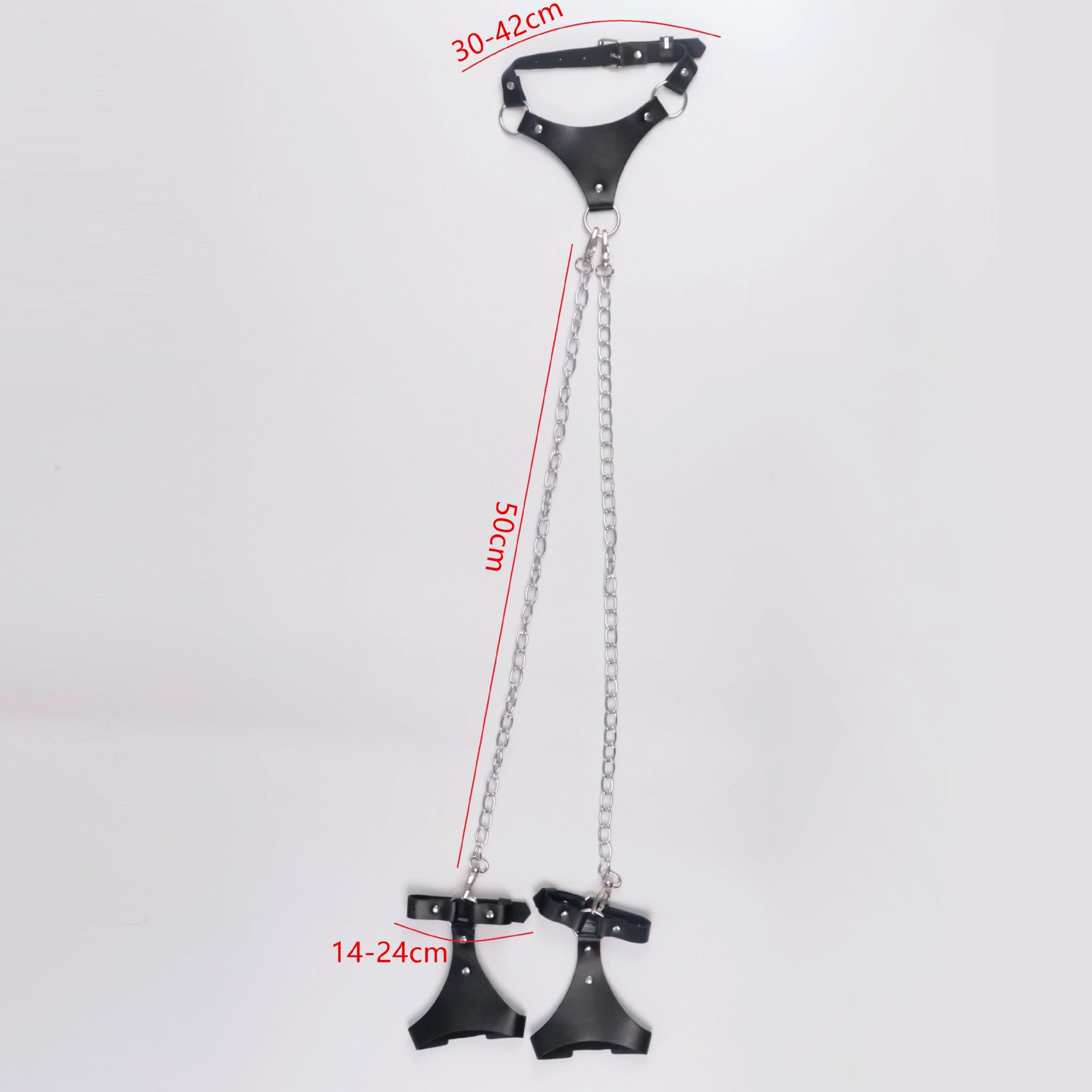BDSM Wrist Restraint Hand Cuffs with Collar - image 2