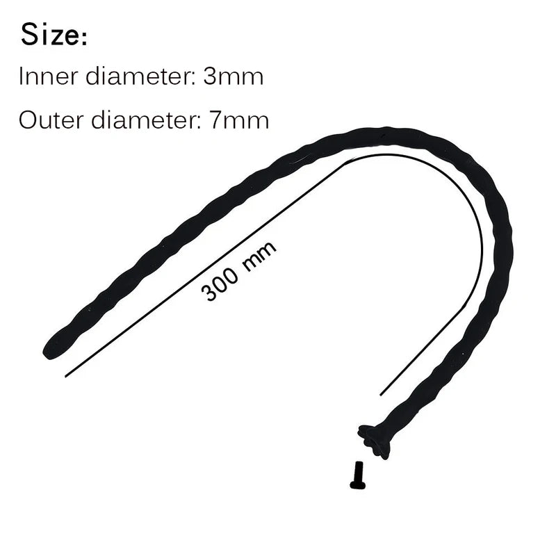  Silicone Hollow Urethra Sound To Stimulate The Plunger Masturbation - Black-7mm - image 8