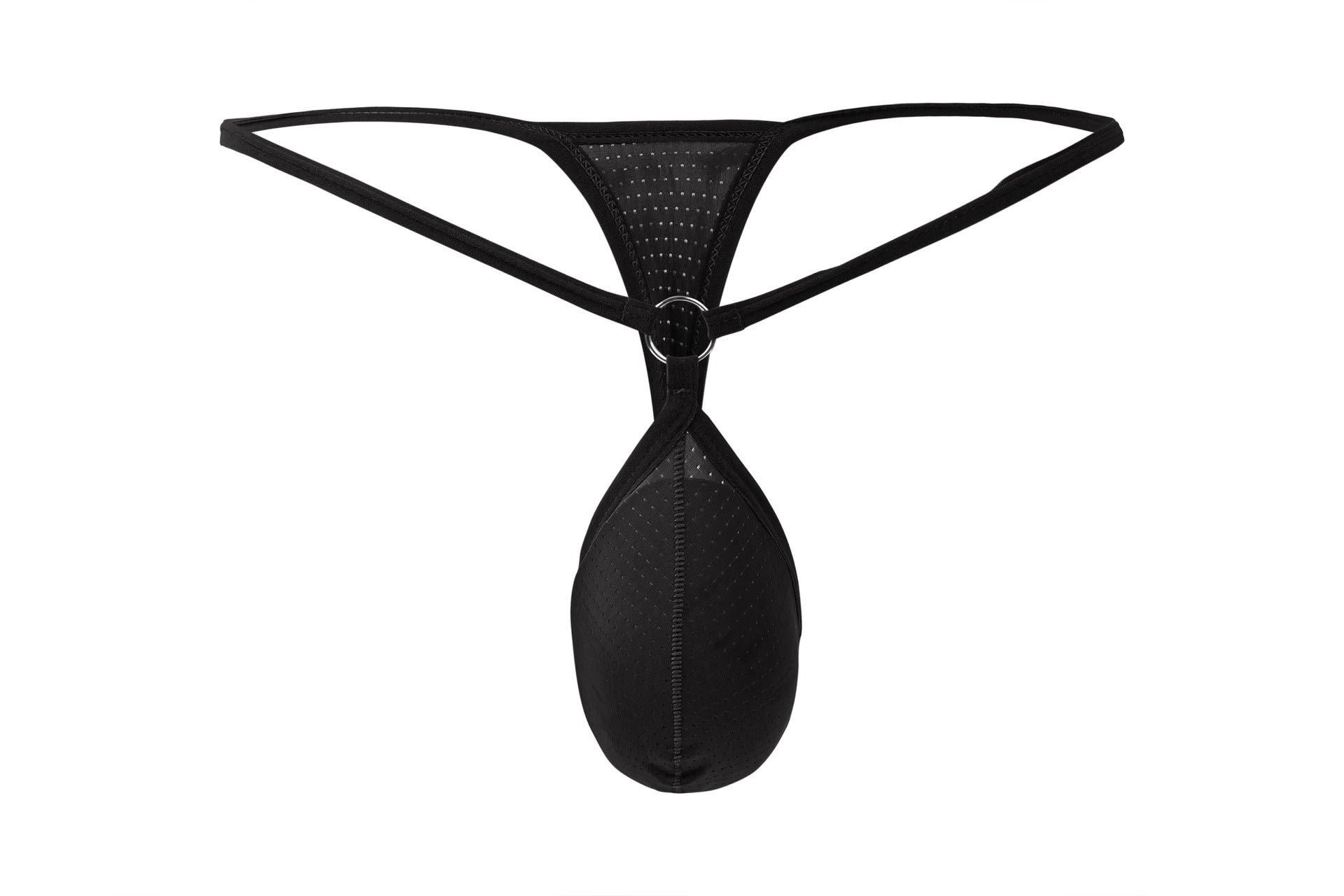 Man O-Ring Pouch String - Black - XXL - image 4