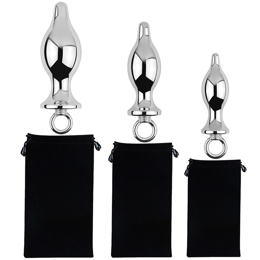 Metal Anal Plug with Pull Ring - image 7