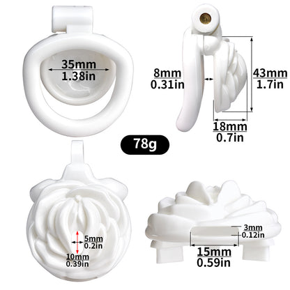 Male Chastity Cage with 4 Rings – Lightweight Resin Locking Device with 2 Keys, Invisible Wear for Long-Term Use - image 8