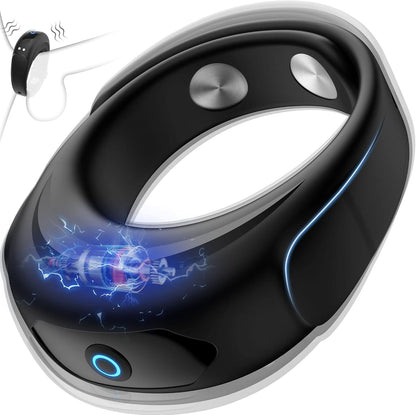 Electric Cock Ring (Delay 10 Vibration Modes+Clitoris Stimulation) - Bracelet - image 12