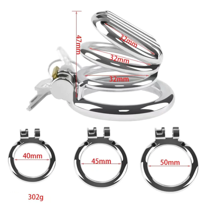 2023 Plate Layer Chastity Cage - L - 3 Rings Set - image 5