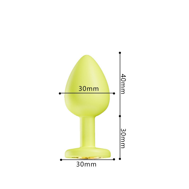 Crystal Diamond Anal Butt Plugs 3 Set - Small Yellow - image 22