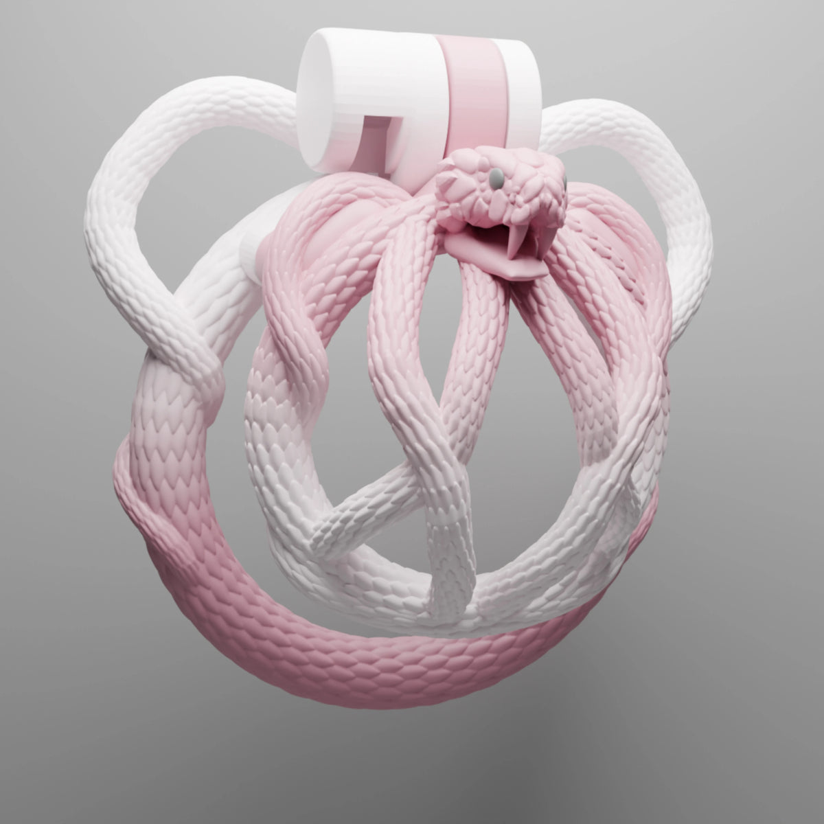 Pink Serpent Chastity Cage - Pink - image 0