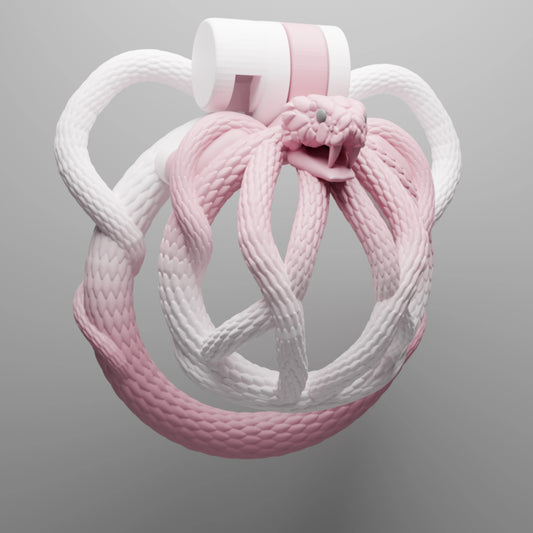 Pink Serpent Chastity Cage - Pink - image 0
