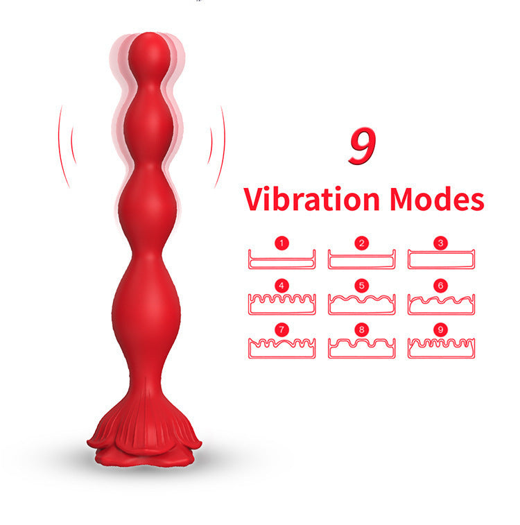 Rose Beads Vibrator Butt Plug - image 0