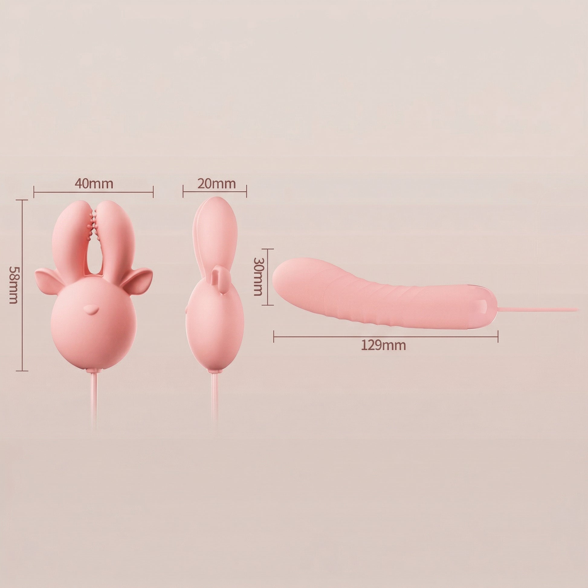 Bunny Bliss Vibrating Nipple Clamps - Pink - image 5