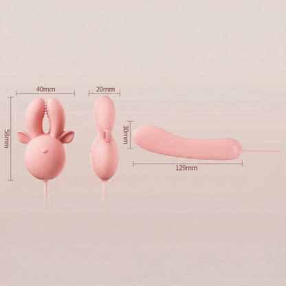 Bunny Bliss Vibrating Nipple Clamps - Pink - image 5