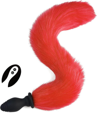 Multicolor Fox Tail Light Up Butt Plug - Red - image 20