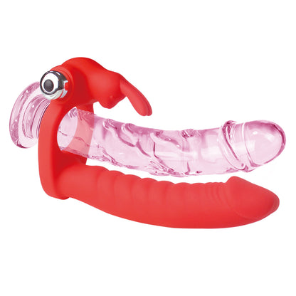 Double Penetration Cock Ring with Vibration - image 2
