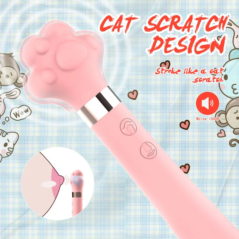Cute Cat Paw 7 Flapping Clitoral G Spot Vibrator - image 1