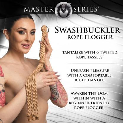 Swashbuckler Rope SM Flogger Whip - image 1