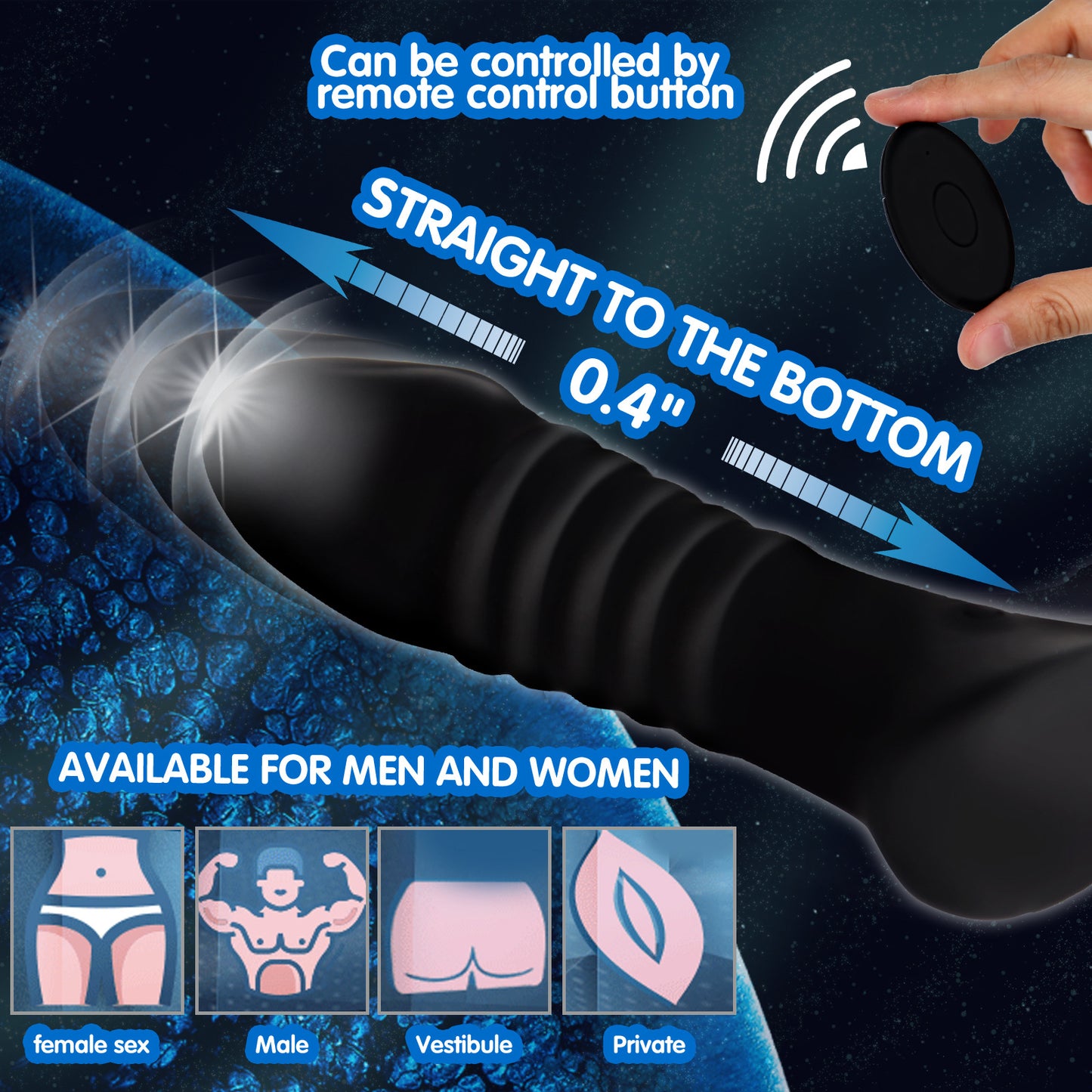 6.69''x1.7'' G Spot Butt Stimulator For Couple - image 4