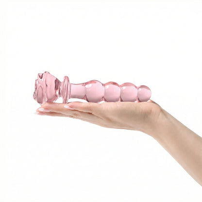 Pink Rose Glass Dildo - image 9
